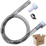 CARAPEAK Heavy Duty Stainless Steel Zipline Spring Brake Extra Long 5.3 FT Fits Cable up to 1/2", Kids Backyard Zip Line Braking System/Stop/Stopper for 3/16 1/4 5/16 3/8 1/2 inches Wire