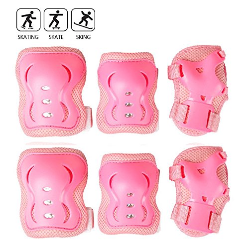 Wrist Elbow Knee Pads,Greentest 6 Pack Protetive Gear Pads Safety Gear Pads for Scooter Riding,Cycling and Skateboarding for Children Aged 5-18 years old - Thumbnail 6