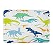 Emvency Doormats Bath Rugs Outdoor/Indoor Door Mat Green Kids Dino Pattern for Original Dinosaur Boys Monster Silhouette Bathroom Decor Rug Bath Mat 16