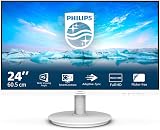 Philips 241V8AW 24 inch FHD Monitor IPS 75 Hz with built in Speakers White view 2