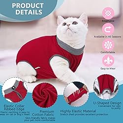 SUNFURA Cat Recovery Suit for Abdominal Wounds Spay