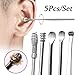 5 Pcs Ear Pick Earwax Removal Kit, Xixou Ear Cleansing Tool Set, Ear Curette Ear Wax Remover Tool with Storage Box