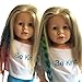 Clip in Hair Extensions for 18 inch and American Girl Dolls - Doll Wig Piece (Zebra Print Blue/Pink & Green/Blue)
