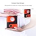 Alloyseed Portable Tire Inflator, Mini Air Compressor Pump with Built-in Gauge, 12V DC 100 PSI Tire Pump with Emergency Light for Car, Truck, Vehicle, Bicycle RV and Inflatables
