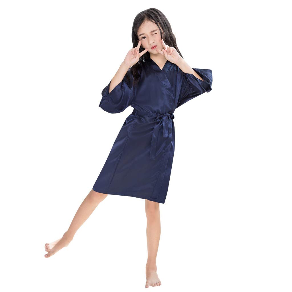 childrens satin dressing gown