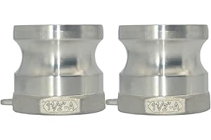 VARMHUS Female Pipe Threads x 1-1/2" Type A Trash Pump Adapter Male Camlock,Type A Cam and Groove Hose Fitting,Stainless Steel 316