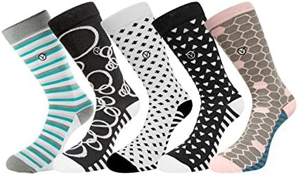 Womens Crew Socks (5 Pack) - Fun, Cute, Versatile Socks by VYBE