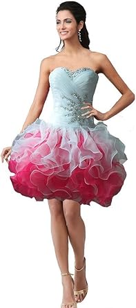 short ruffle homecoming dress