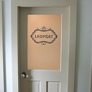 laundry door glass room decal vinyl wall decals removable sticker decor mural quote doors inspired stickers glassdoor bathroom amazon etched