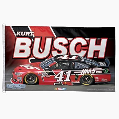 Nascar Kurt Busch Flag Deluxe, 3 x 5-Foot