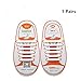 Silicone ShoelacesThe Elastic Tie-Free and Wash-Free for Children (White)
