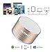 Bluetooth Speaker, NUBWO Mini Portable Outdoor/Sport/Car Aluminium Alloy Speakers - with Built-in Mic, AUX Line, TF Card, Enhanced Bass for iPhone iPad Android Phone and more (Gold)