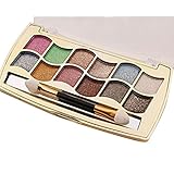 Start 12 Colors Eyeshadow Shimmer Eye Highlight Palette & Cosmetic Brush Makeup Set (1#)