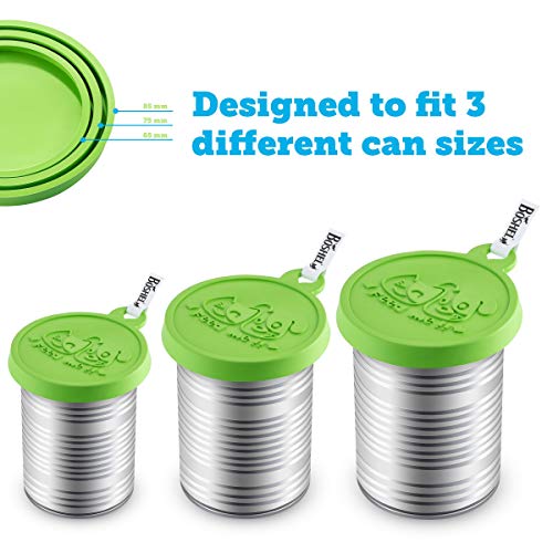 BOSHEL Cat Food Lid 2 Pack Silicone Dog Food Can Lids Dog Food