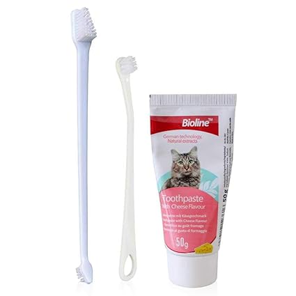 FOONEE - Cepillo de Dientes para Mascotas (Doble Cabezal para Cuidado de la higiene Dental