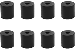 Hosifiy 8Pcs Rubber Spacers, 1"OD x 5/16"ID x 1" Thickness Anti Vibration Pads, Rubber Washers for Bolts, Car, Boat, Home Appliances (25 * 8 * 25mm)