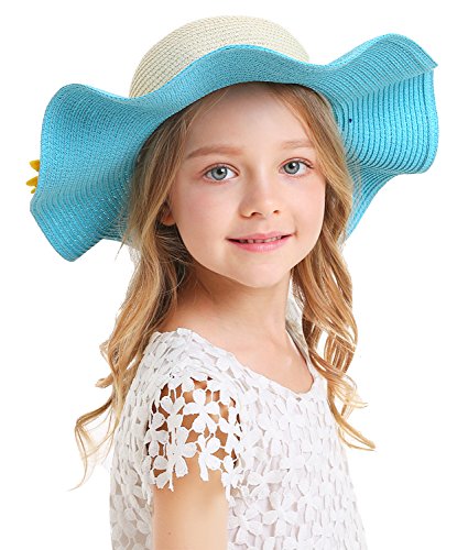 3 Kids+Multi+Colors+Large+Flower+Beach