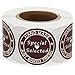 Hcode 1.5'' Hand Made Just Baked Fresh and Special Selected Stickers with Heart and Stars Decorative Labels for Cake and Bread Total 500 Labels Per Roll (1 roll, Paper Special Selected)