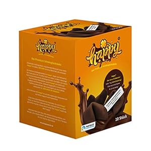 Happy Schokoglückskeks, vegan, in einer 10er Box, mit inspirierenden Botschaften (1 Box = 10 Glückskekse à 6g)