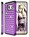 Galaxy S6 Edge Plus Case, Style4U Studded Rhinestone Crystal Bling Hybrid Armor Case Cover for Samsung Galaxy S6 Edge Plus / S6 Edge + with 1 Style4U Stylus [Purple/Black]