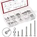 Hilitchi 300-Piece M2 Phillips Pan Head Screws Bolt Nut Lock Flat Washers Assortment Kit, 304 Stainless Steel