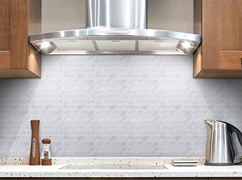 Vamos Tile Premium Anti Mold Peel and Stick Tile Backsplash,Self Adhesive Wall Tiles for Kitchen & Bathroom-11.2" x 10" (6 Sheets) - Thumbnail 4