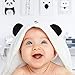 Cute Panda Bamboo Hooded Baby Towel with Ears – More Absorbent Than Cotton & Hypoallergenic- Ultra Soft - Our Large Bath Towels are a Great Baby Shower Gift for Boy or Girl Infants & Toddlers
