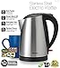 Aroma Housewares AWK-1400SB 7 Cup Stainless Steel Electric Kettle, 1.7 L, Silver