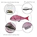 Qiekenao 2 Piece 2017 Catnip Toys Simulation Plush Snapper Fish Shape Doll Interactive Pets, Salmon and Red
