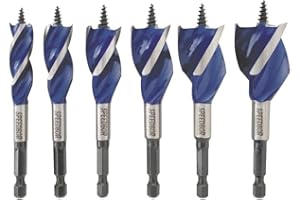 Irwin Tools IRWIN SPEEDBOR Drill Bit Set for Wood, 4-Inch, 6-Piece (1877239)