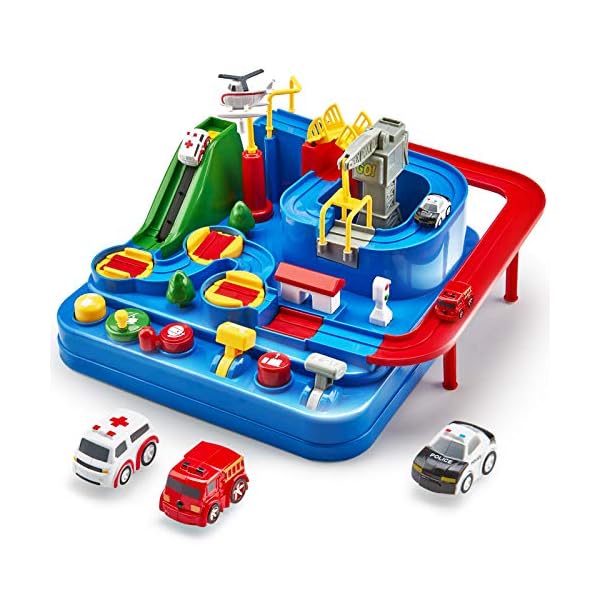 CubicFun-Cars-Track-Kids-Toys-for-4-Year-Old-Boy-Girls-LARGE-Car-Adventure-Toys-for-3-Year-Old-Intelligence-Educational-Autism-Toys-for-5-6-Year-Old-Girls-Boys-Gifts-for-Kids-Age-3-4-5 CubicFun Cars Track Kids Toys for 4 Year Old Boy Girls, LARGE Car Adventure Toys for 3 Year Old Intelligence Educational Autism Toys for 5 6 Year Old Girls Boys Gifts for Kids Age 3 4 5