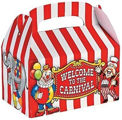 Fun Express Under the Big Top Empty Favor Boxes Party Accessory (2-Pack of 12)