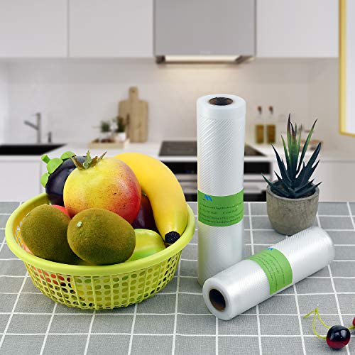 AMJ Vacuum Sealer Bags For Food Saver & Seal a Meal Vac Sealers, BPA Free, Heavy Duty Commercial Grade (5 xRoll)