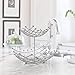 Inspired Living ME9290 Linear fruit-bowls, 2-Tier Basket, SILVER
