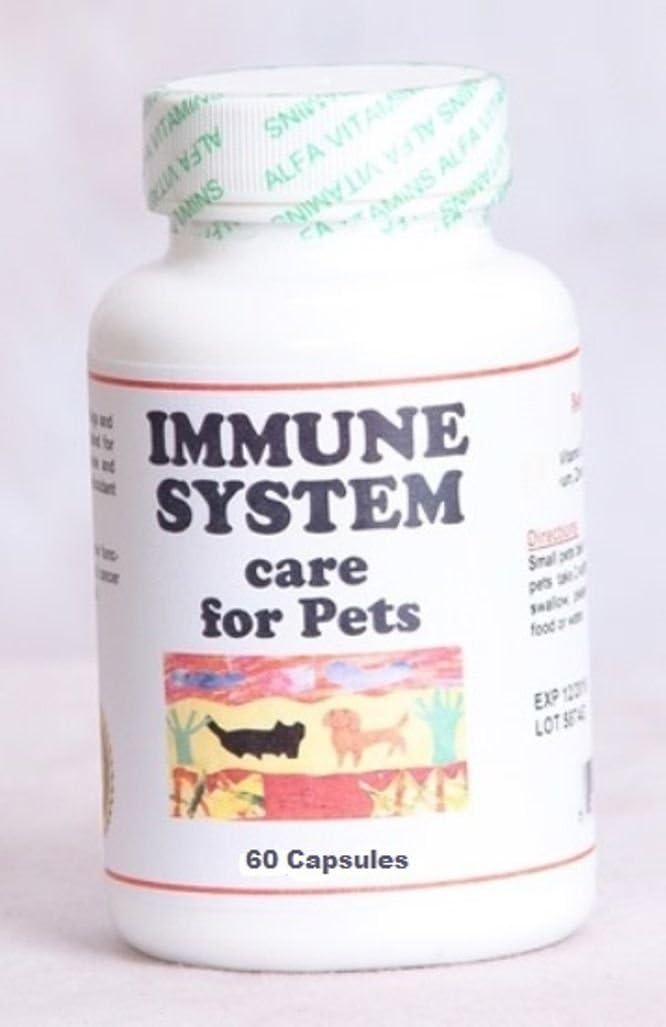 IMMUNE SYSTEM CARE FOR PETS (60 Capsules - Made in USA) Dogs and cats