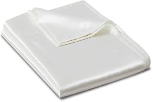 Ersmak Satin Flat Sheet Only, Single Flat Sheet King, Luxury & Ultra Soft Silky Bedding Top Sheet for King Mattress - Ivory White