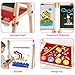 Kids Wooden Art Easel Double-Sided Whiteboard and Chalkboard Adjustable Standing Easel with Paper Roll Holder,Letters and Numbers Magnets and Other Accessories Gift for Kids Toddlers Boys and Girls