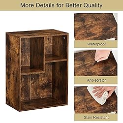 VECELO 3-Cube Small Bookshelf, Modern Bookcases