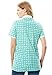 Woman Within Plus Size Perfect Printed Short-Sleeve Polo Shirt