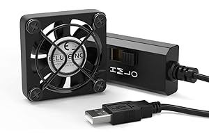 ELUTENG 40mm USB Fan with 3 Speed Control USB Ventilator 5V Max 5300RPM High Flow VR Cooling Fan Compatible for Receiver DVR Playstation Xbox Computer Cabinet Cooling