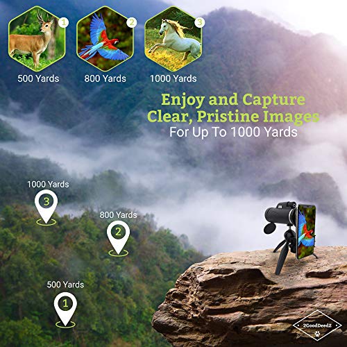 Monocular Telescope High Definition Zoom Optics for Smartphone with