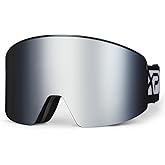 EXP VISION Ski/Snowboard Goggles, Magnetic Lens Snow Goggles with Anti-Fog & UV400 Protection for Men & Women