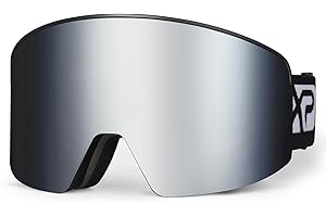 EXP VISION Ski/Snowboard Goggles, Magnetic Lens Snow Goggles with Anti-Fog & UV400 Protection for Men & Women
