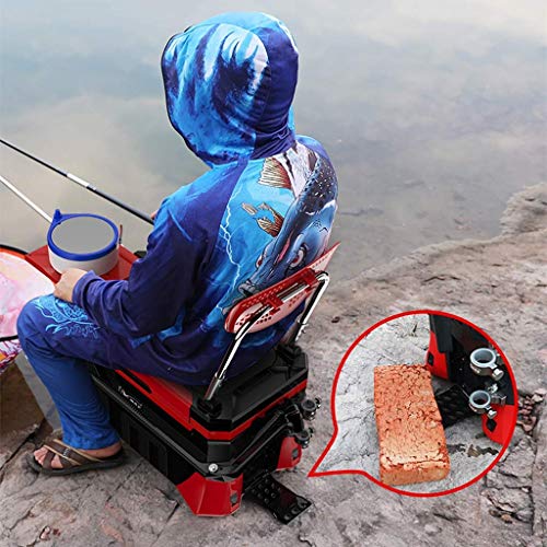 ZFF Fischereikasten Sitz 40L Groß Kapazität Isolierung Angelbox Verdickung Multifunktion Mit Rückenlehne & Räder… – Bild 7