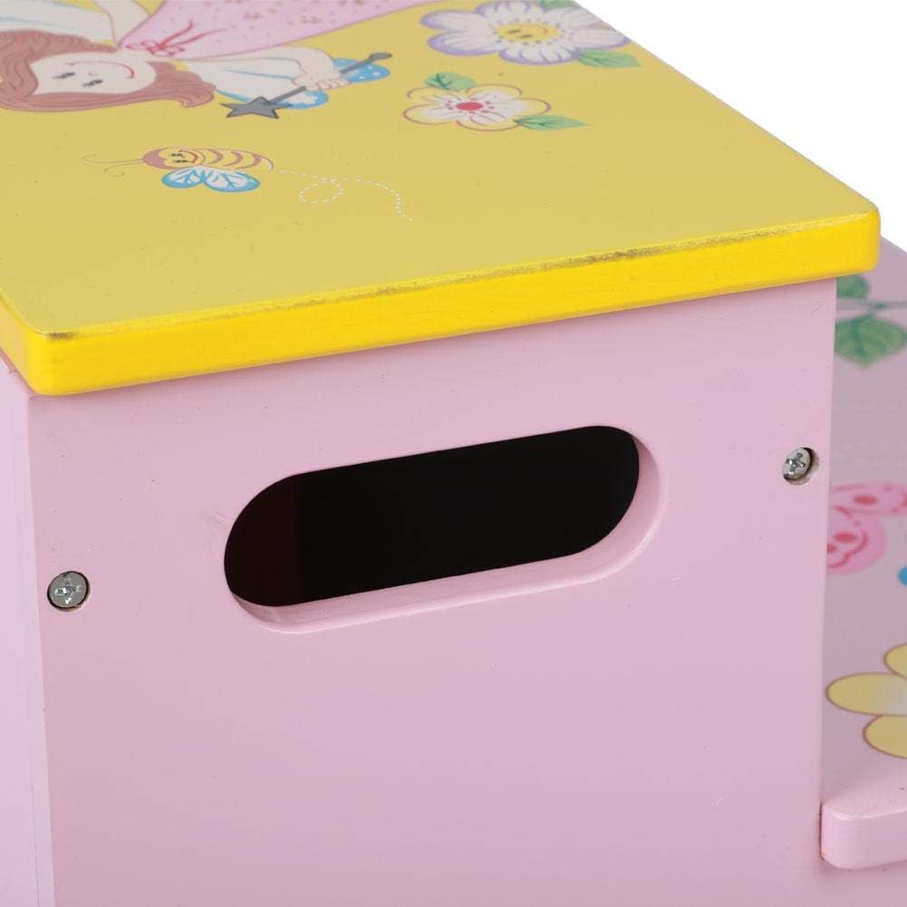 KinderSitzhocker mit Stauraum Holz Cartoon Spielzeug Multicolor
