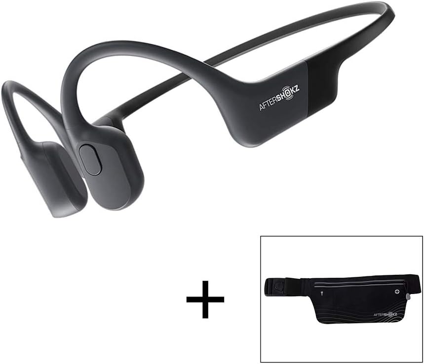 Linbing123 Wireless Waterproof Bone Conduction Earphone with Noise Reduction Microphone High Fidelity Sound Quality 8 Hours Playback Bluetooth Headset Artificial Design