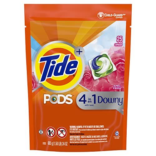 Tide PODS with Downy, Laundry Detergent Soap Pods, April Fresh, 3 Bag