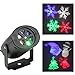 LED Snowflakes Projector-Christmas projector，Christmas Party Light， Heart Snowflake Garden Lamp Outdoor Lighting (Black)