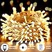 Ollny String Lights Indoor - 200 LED 66FT, 8 Modes Fairy Lights with Timer and Remote, IP44 Waterproof Plug in Christmas Lights for Bedroom Wall Indoor Outdoor Party Background Decorations(Warm White)