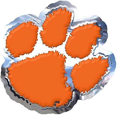 Amazoncom Ncaa Clemson Tigers Paw Wall Art Chrome